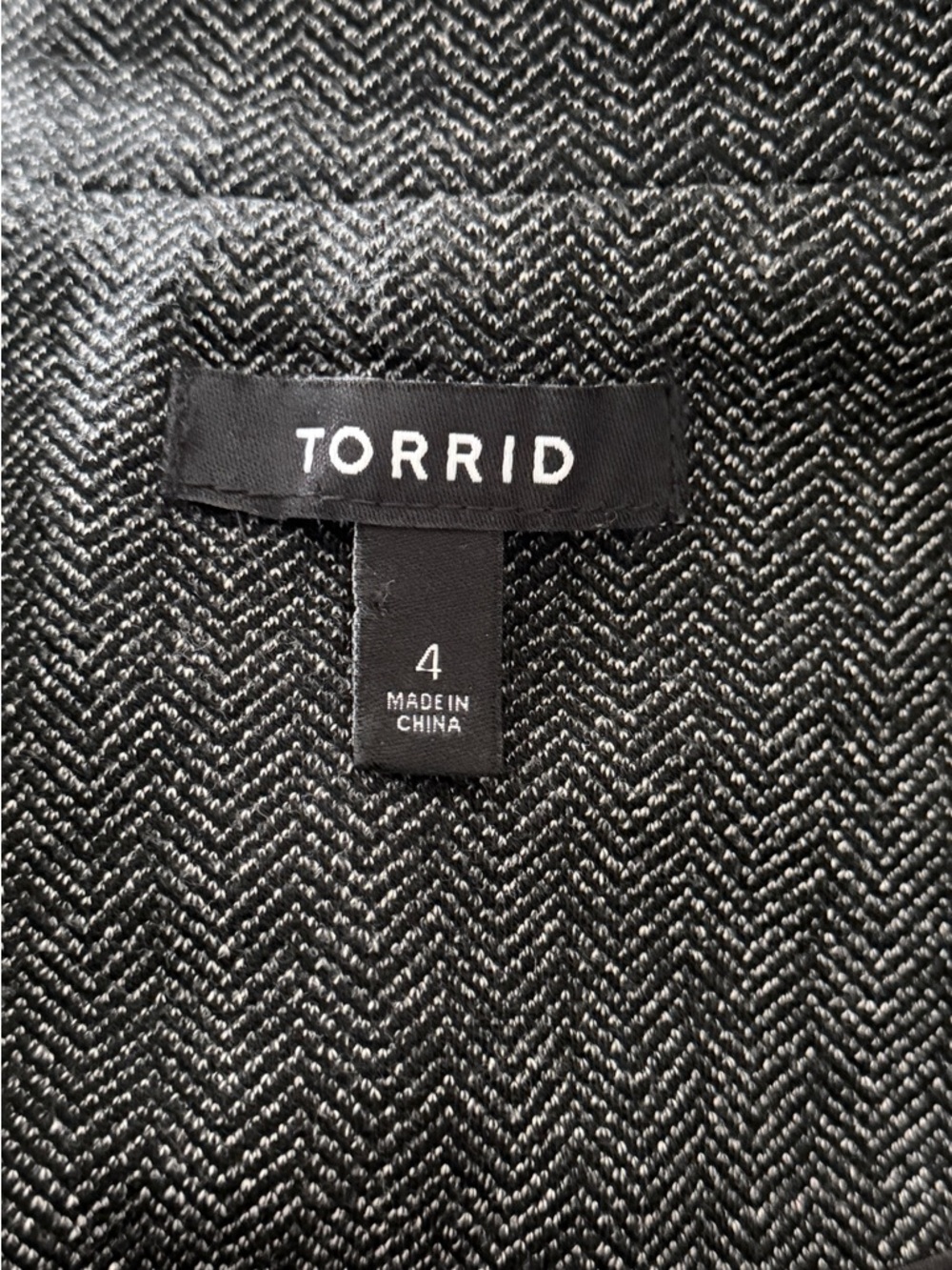 torrid Knit Herringbone Open Front Trench Blazer Size 4X - Picture 7 of 11
